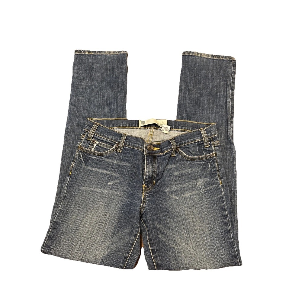 Gap‎ Jeans Sz 4 Womens Blue Skinny Stretch Distressed